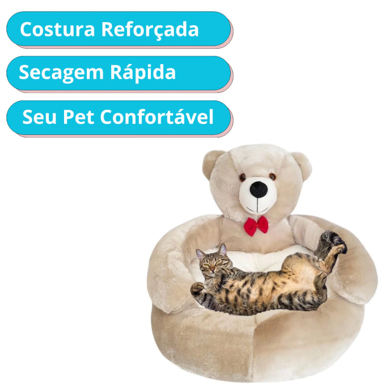 Caminha Pet Ursinho de Pelúcia Macia 40x56cm