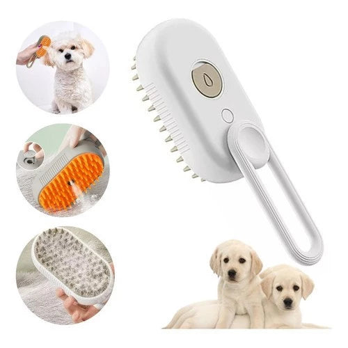 KIT 2 Escovas de Cabelo Elétrica a vapor para Gatos e Cães Pente a Vapor