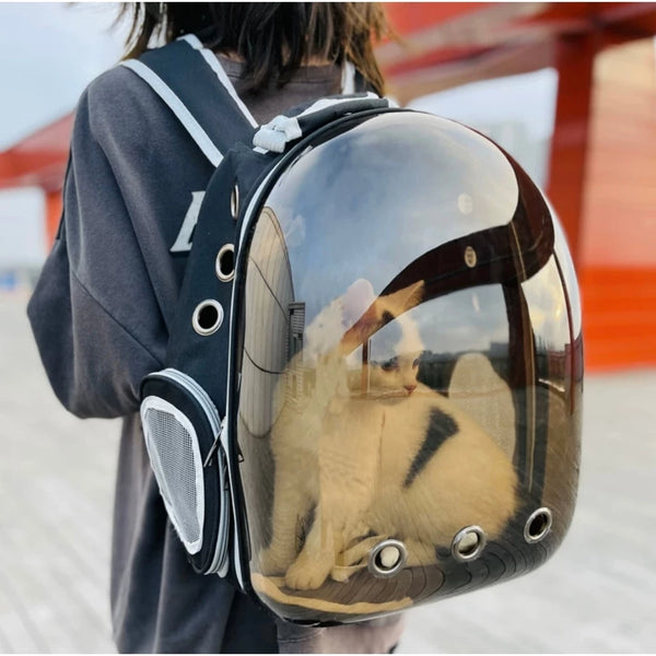 Mochila Pet Visão Panorâmica Astronauta Cachorro Cão