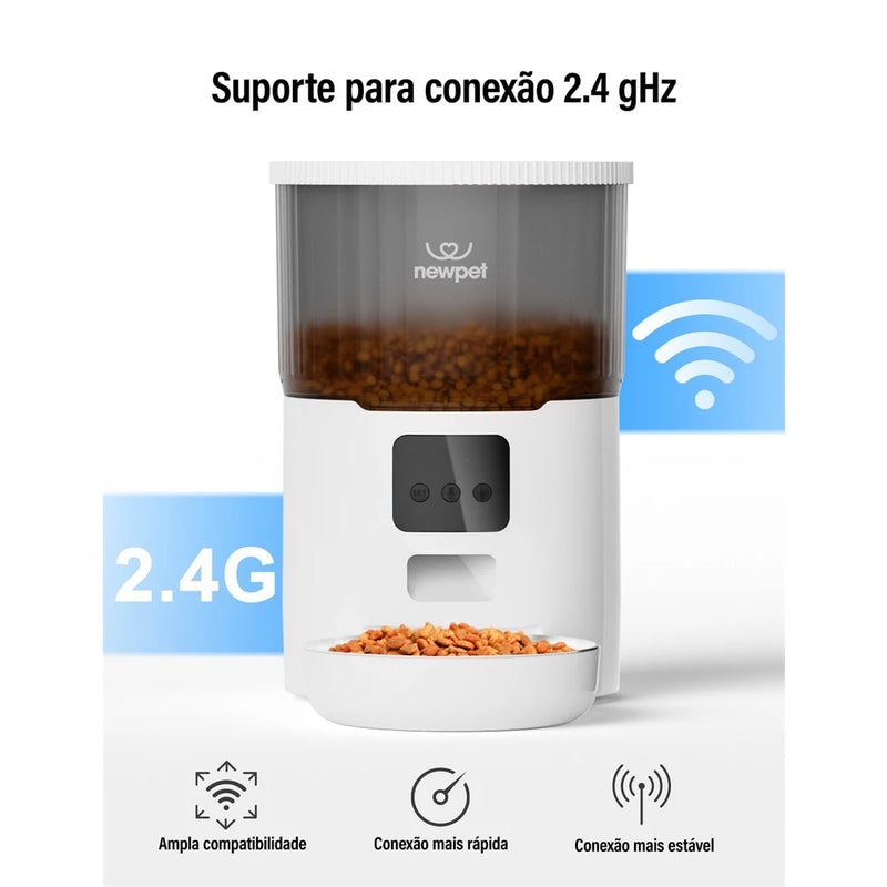 4L Wi-Fi Remoto APP Botão De Controle Inteligente Alimentador De Animais De Estimação Para Cães Gatos Suprimentos Pets Food Dispenser