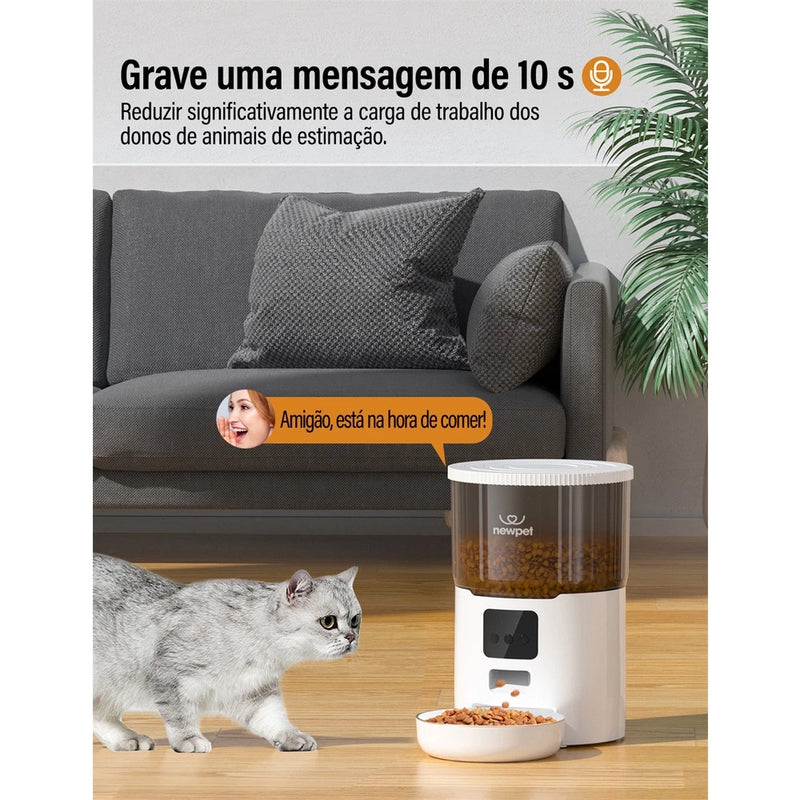 4L Wi-Fi Remoto APP Botão De Controle Inteligente Alimentador De Animais De Estimação Para Cães Gatos Suprimentos Pets Food Dispenser