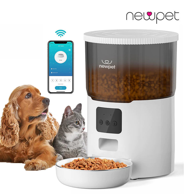 4L Wi-Fi Remoto APP Botão De Controle Inteligente Alimentador De Animais De Estimação Para Cães Gatos Suprimentos Pets Food Dispenser